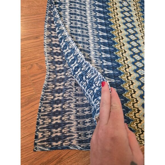 O'Neill Womens Swim Cover Up Sz M Blue Multi Bali Print Sheer Boho‎ - Picture 5 of 12